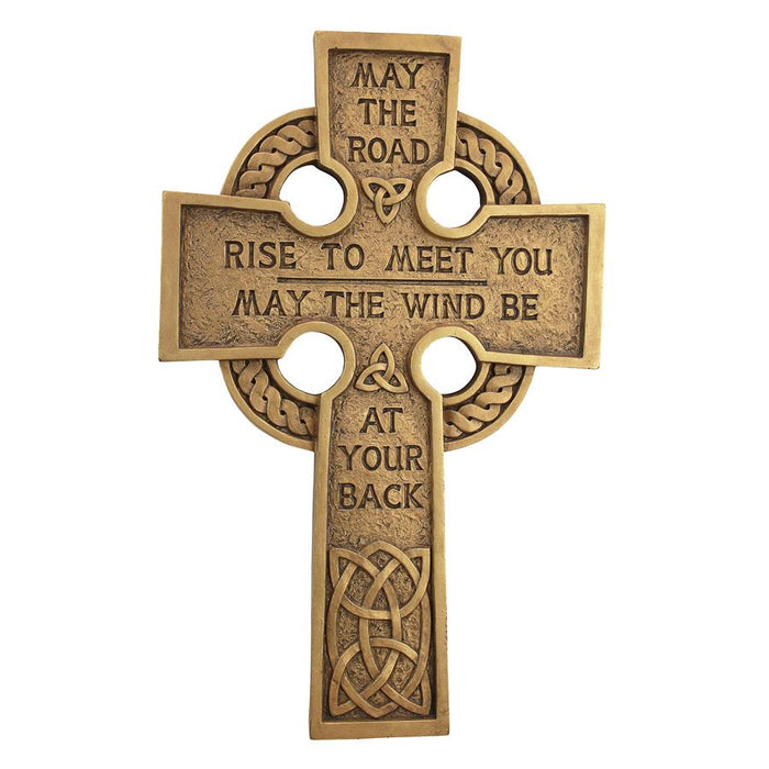 MAY THE ROAD CELTIC CROSS WALL SCULPTURE
