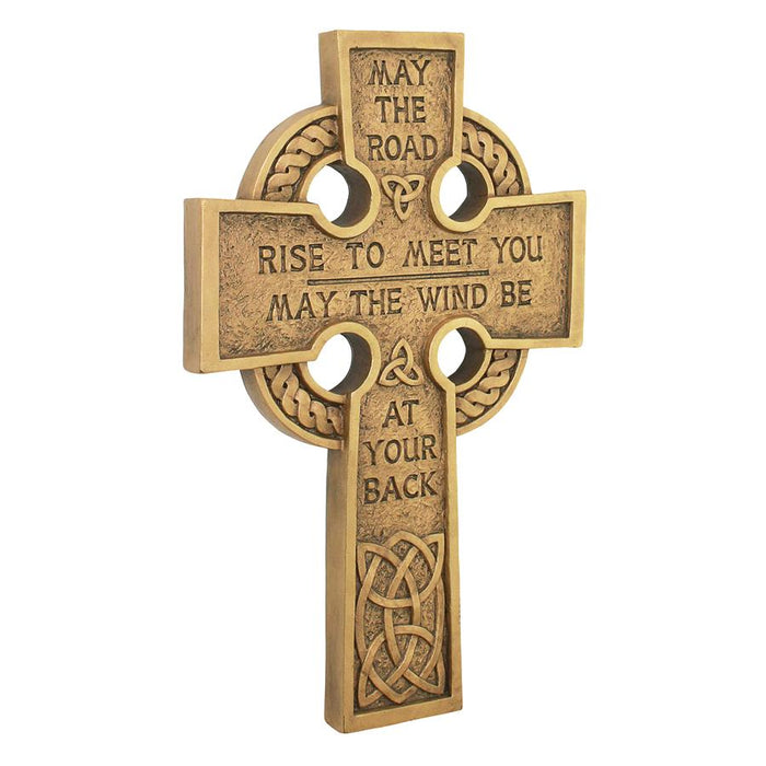 MAY THE ROAD CELTIC CROSS WALL SCULPTURE