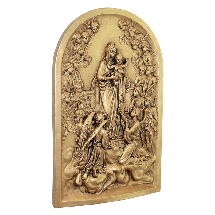 THE VIRGIN MARY WITH ANGELS PLAQUE