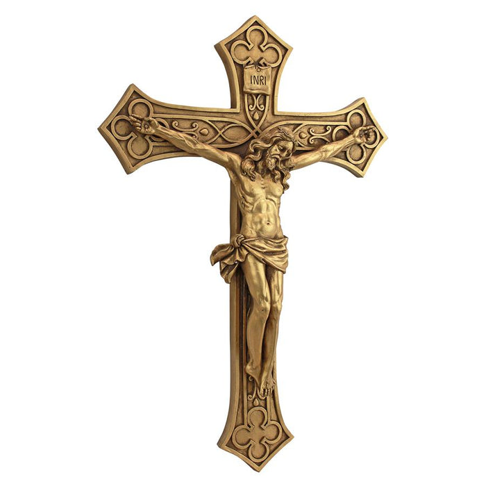 GRANDE GOTHIC CHRIST ON THE CROSS PLAQUE