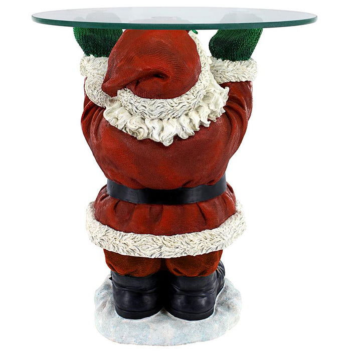 SANTA CLAUS HOLIDAY GLASS TOPPED TABLE