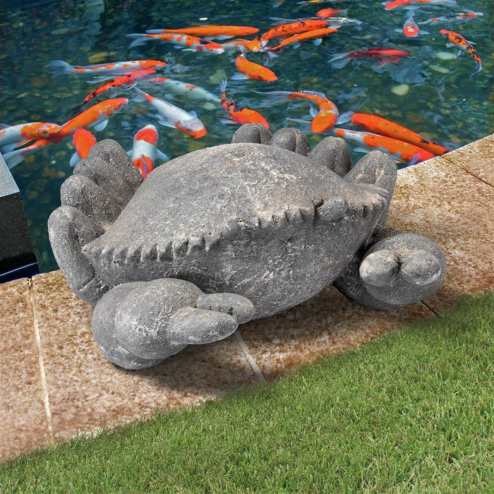 LARGE CANTANKEROUS STONE CRAB STATUE