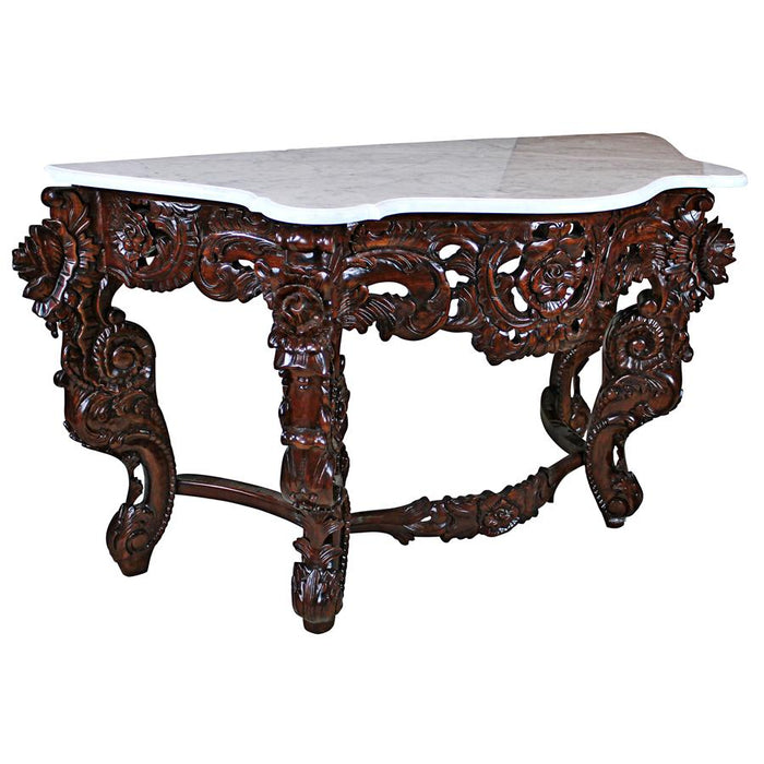 HAPSBURG CONSOLE TABLE WITH MARBLE TOP