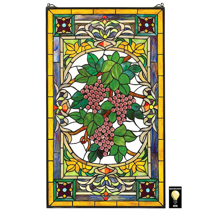 FRUIT OF THE VINE STAINED GLASS WINDOW