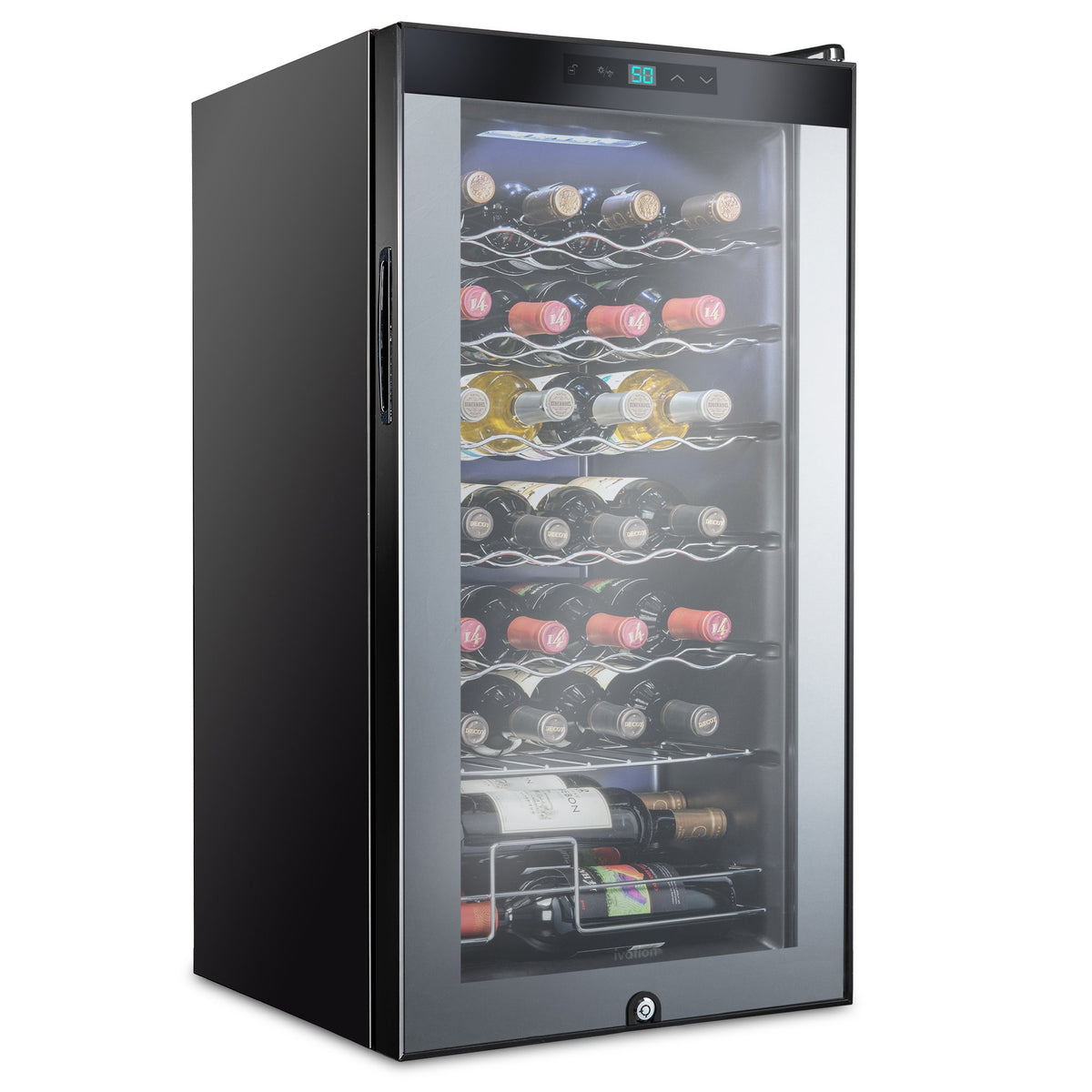 Wine Fridge, Freestanding Wine Refrigerator, 28 Bottle Wine Cooler w/L —  SkyMall