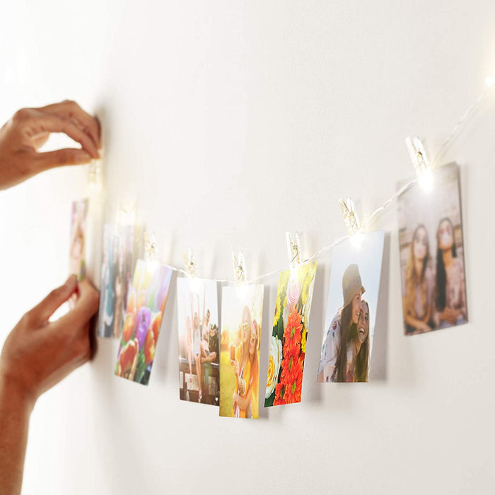 Light String with Clips – LED Light String with Movable Clips for Hanging Photos (4LL81A)