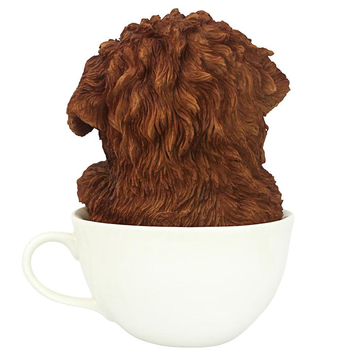 PUP IN CUP RED POODLE