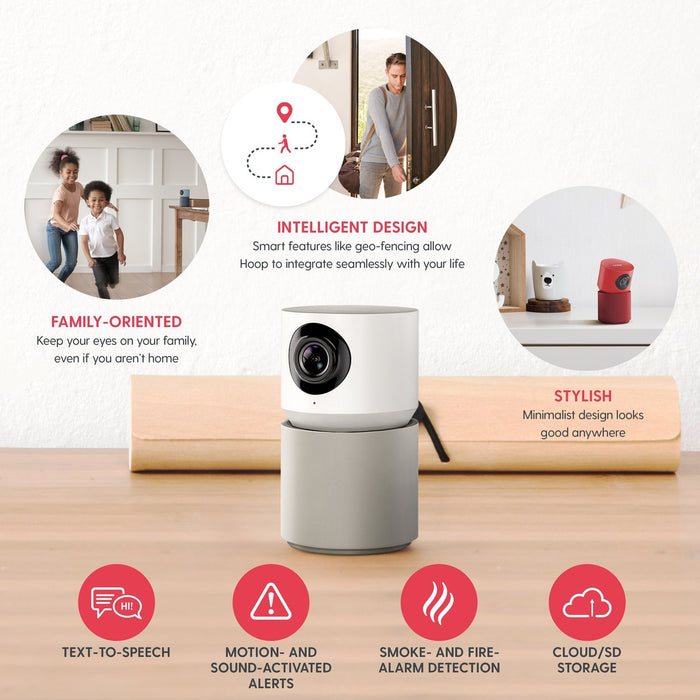 Wireless HD Indoor Pan-&-Tilt Security Camera with 5-Day Free Cloud Recording, Smart Mobile App, Night Vision, Motion & Sound Detection, 2-Way Audio, 2.4 / 5.0GHz, Works with Alexa & Google Home