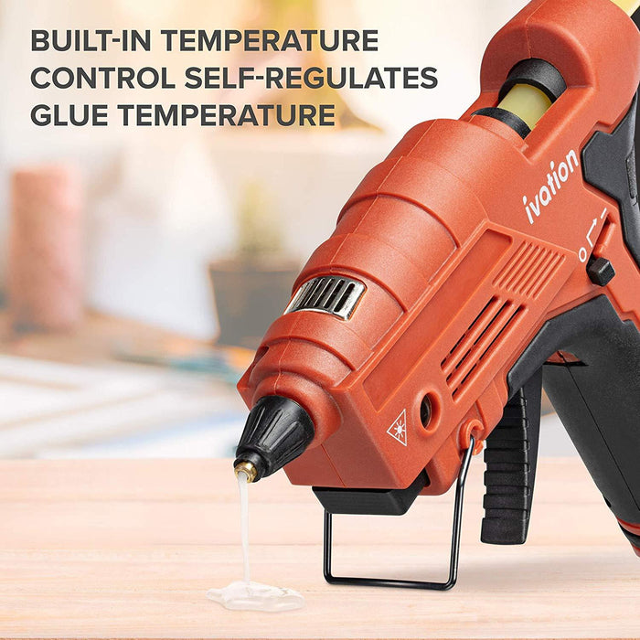 Ivation Cordless Butane Powered Glue Gun, Fast Heat-up GAS Powered Hot Gluegun W