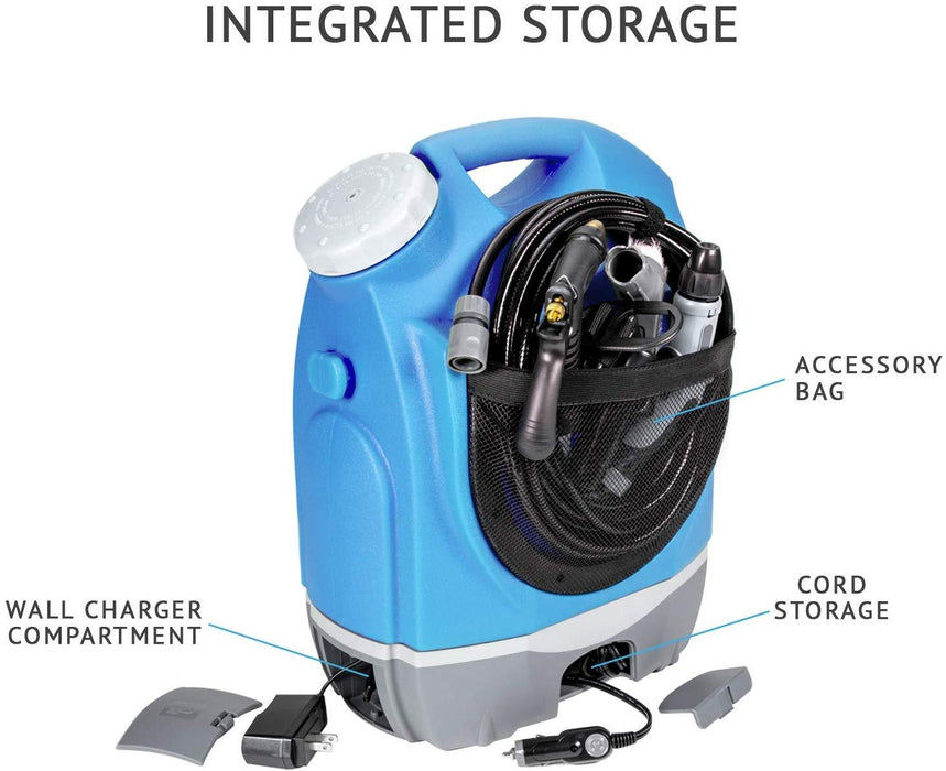 Multipurpose Portable Battery Operated Spray Washer w/Water Tank and Accessory Kit