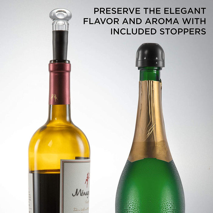 Electric Wine Opener, 9-Piece Wine Gift Set, Electric Bottle Opener, Wine Aerator Pourer