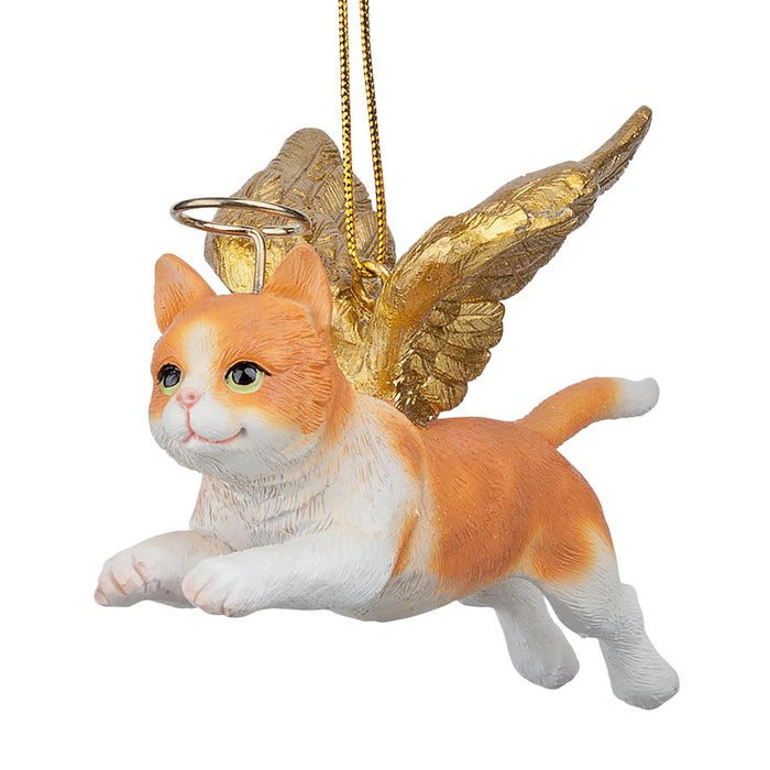 ANGEL CAT ORNAMENT-ORANGE TABBY