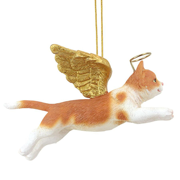 ANGEL CAT ORNAMENT-ORANGE TABBY