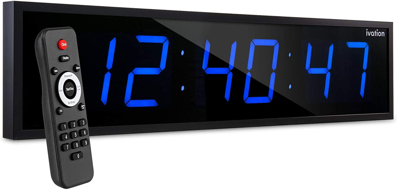 24'' Large Digital Wall Clock, LED Digital Clock with Remote — SkyMall