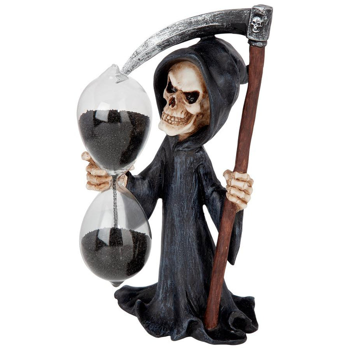 GRIM REAPER WITH HOURGLASS STATUE