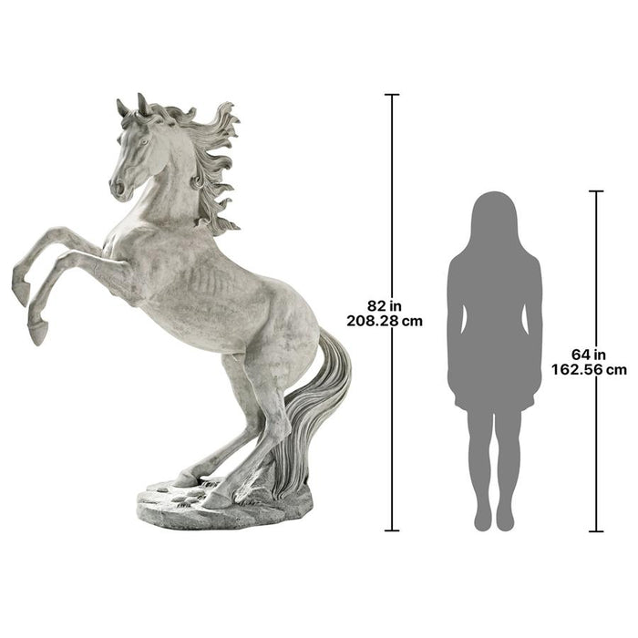 LIFE SIZE UNBRIDLED POWER HORSE STATUE
