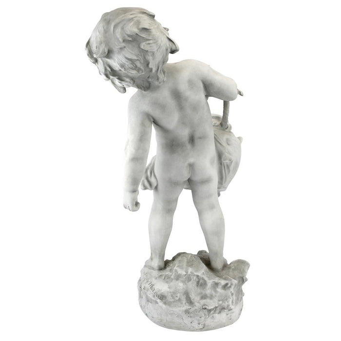 YOUNG CHLID URN CARRIER GARDEN STATUE