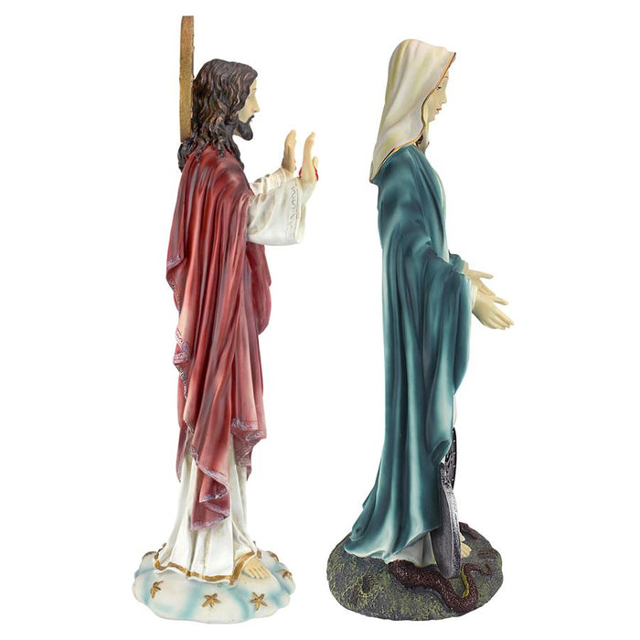 S/ JESUS & MARY DEVOTIONAL SCULPTURES