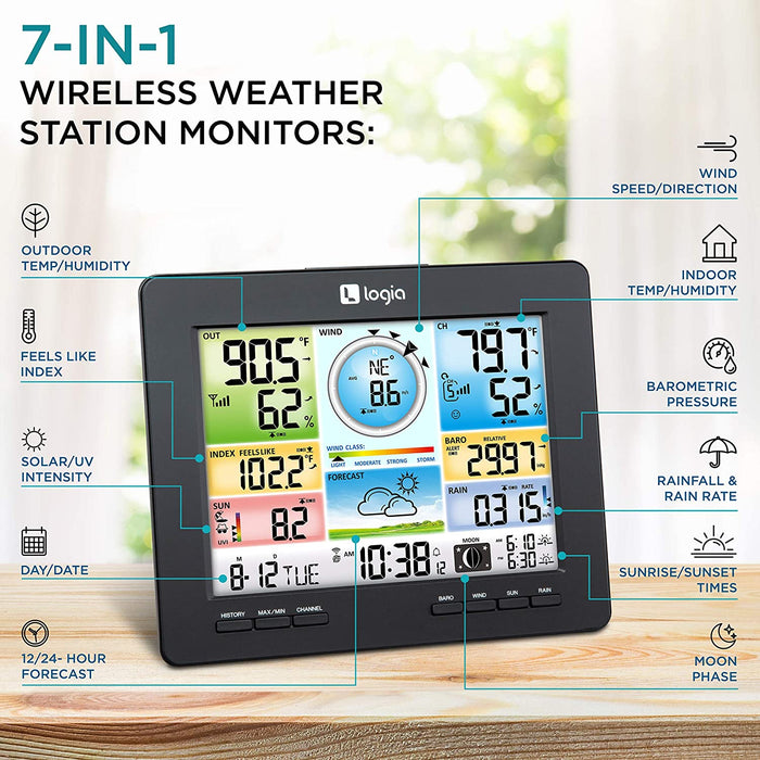 7-in-1 Wireless Weather Station with Wi-Fi® and Solar Panel