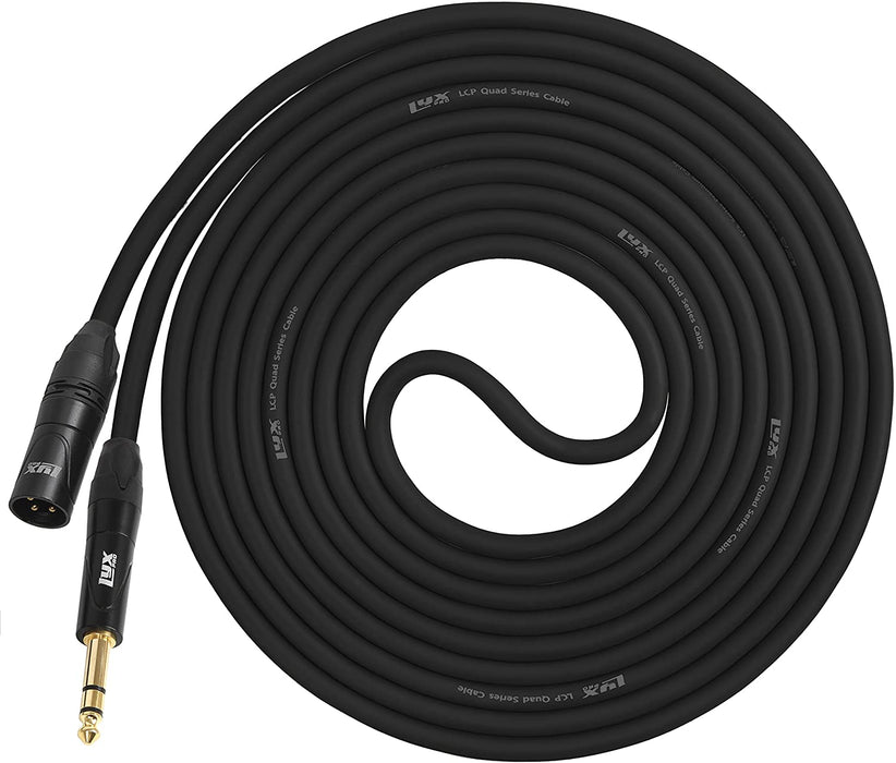 10 Ft - XLR Male to 1/4" TRS Star Quad Microphone Cable