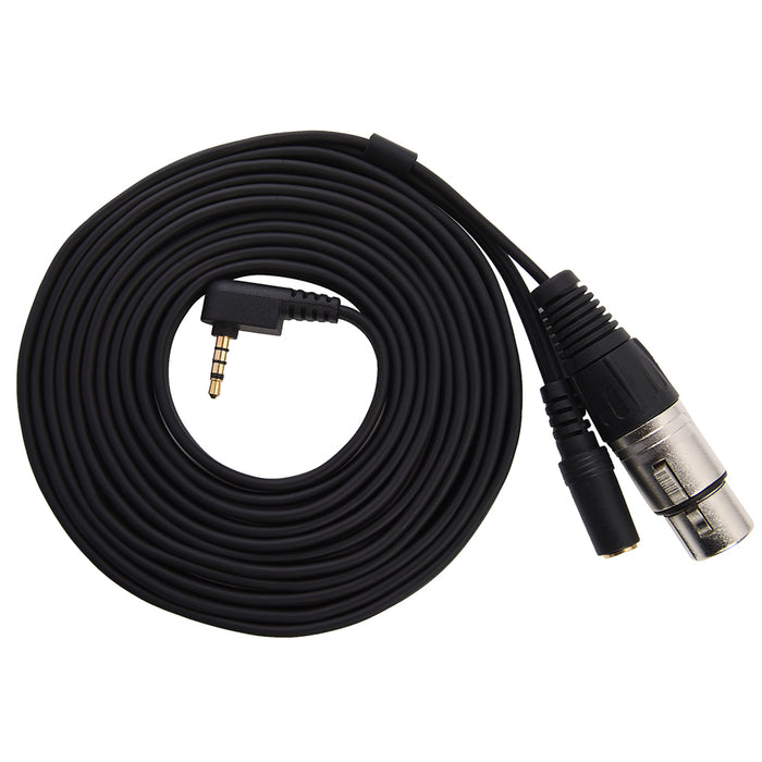XLR to 3.5mm, Connects XLR Microphones to iOS, iPhone, with Headphones Output, 10 feet Cable