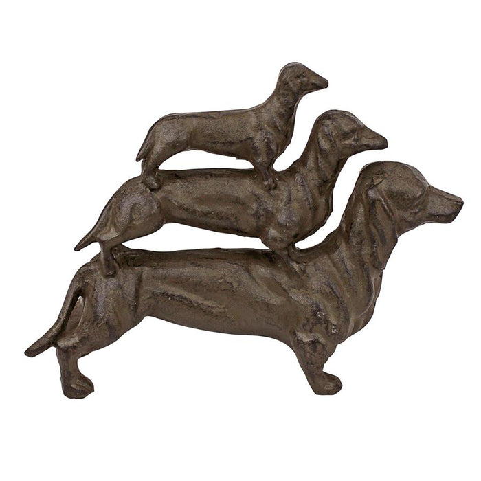STACKED DACHSHUNDS STATUE
