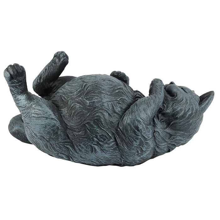 PLAYFUL CAT ON BACK STATUE