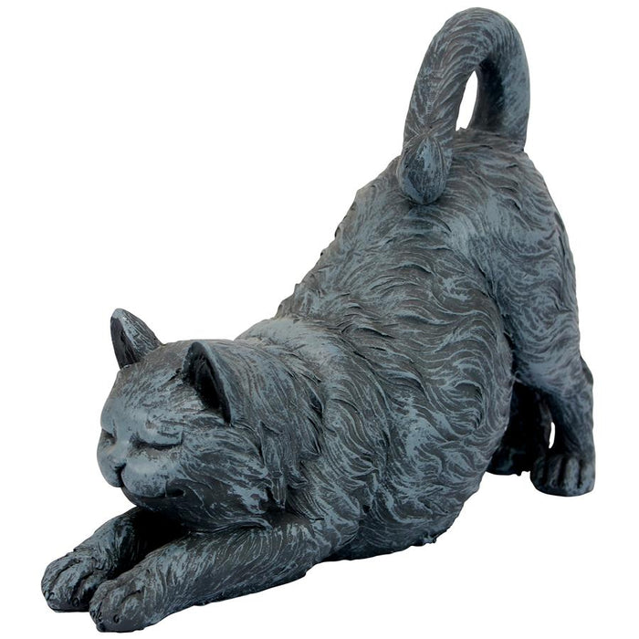 PLAYFUL CAT STRETCHING STATUE
