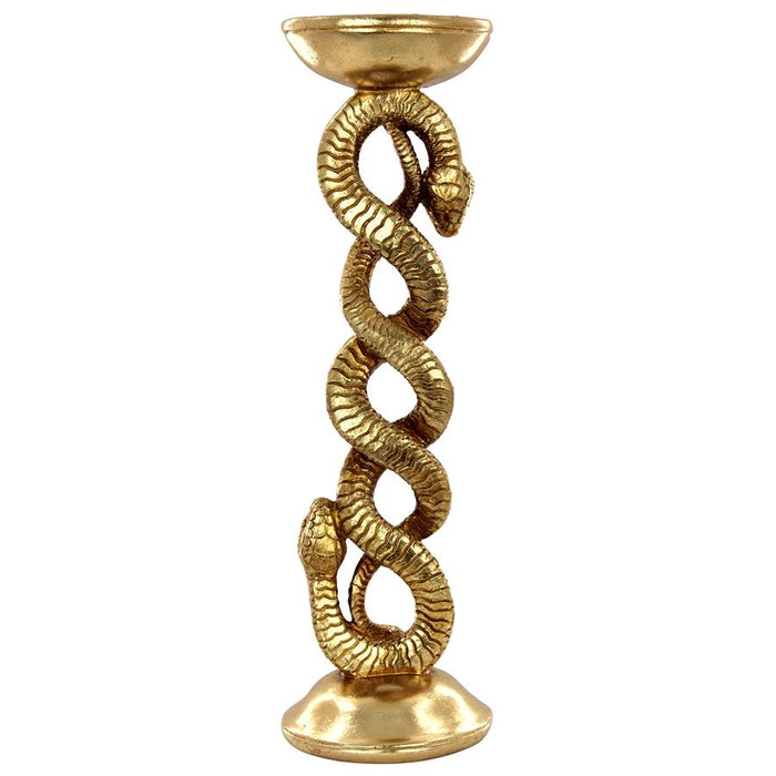 S/2 ENTWINED SNAKES CANDLEHOLDERS