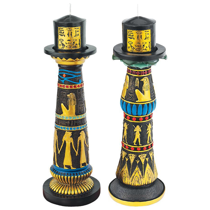 S/2 TEMPLE OF LUXOR CANDLE HOLDERS