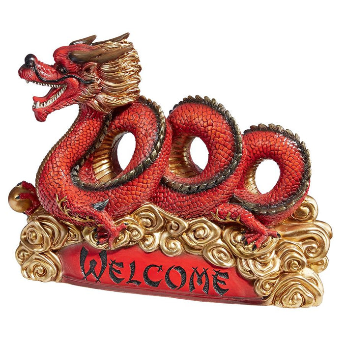 ASIAN DRAGON WELCOME STATUE
