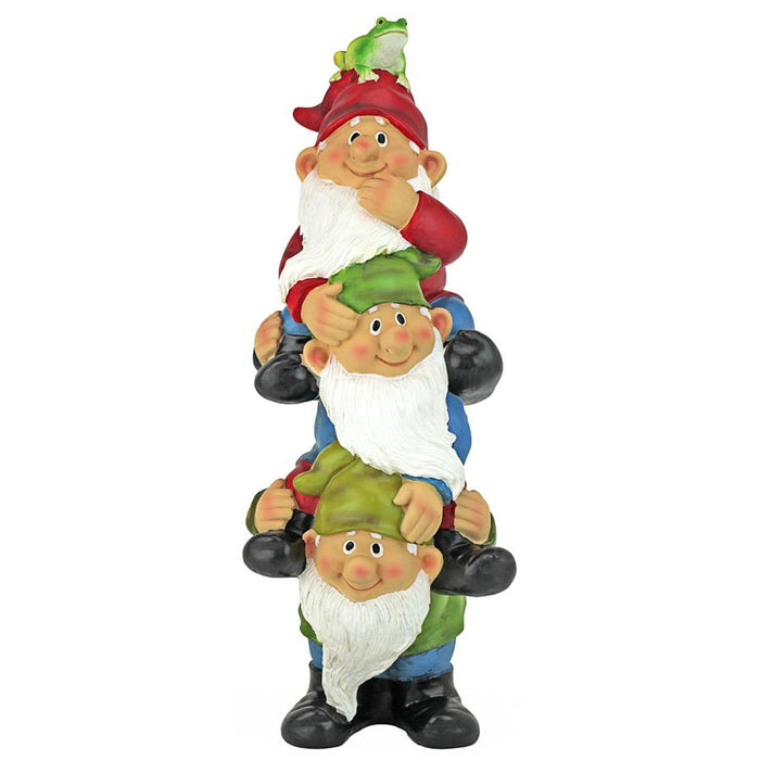 TOWER OF 3 GNOMES AND A FROG STATUE