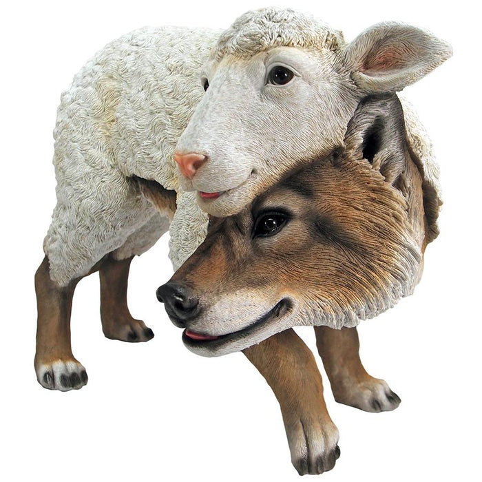 WOLF IN SHEEPS CLOTHING STATUE