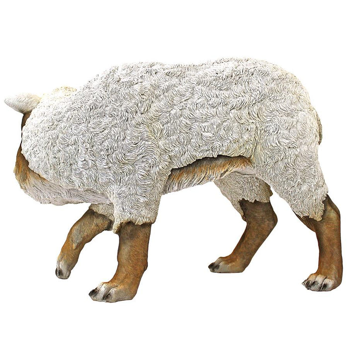 WOLF IN SHEEPS CLOTHING STATUE