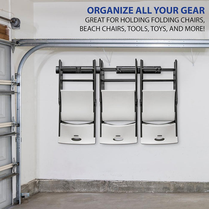 Chair Storage Rack, Wall Mounted Folding Chairs Organizer and Hanger S ...