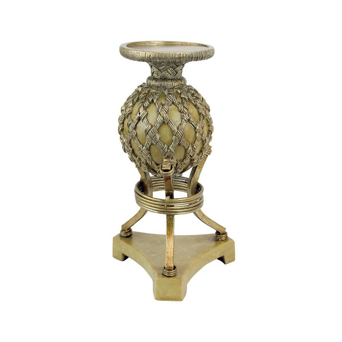 WOVEN ORB 9IN CANDLESTICK