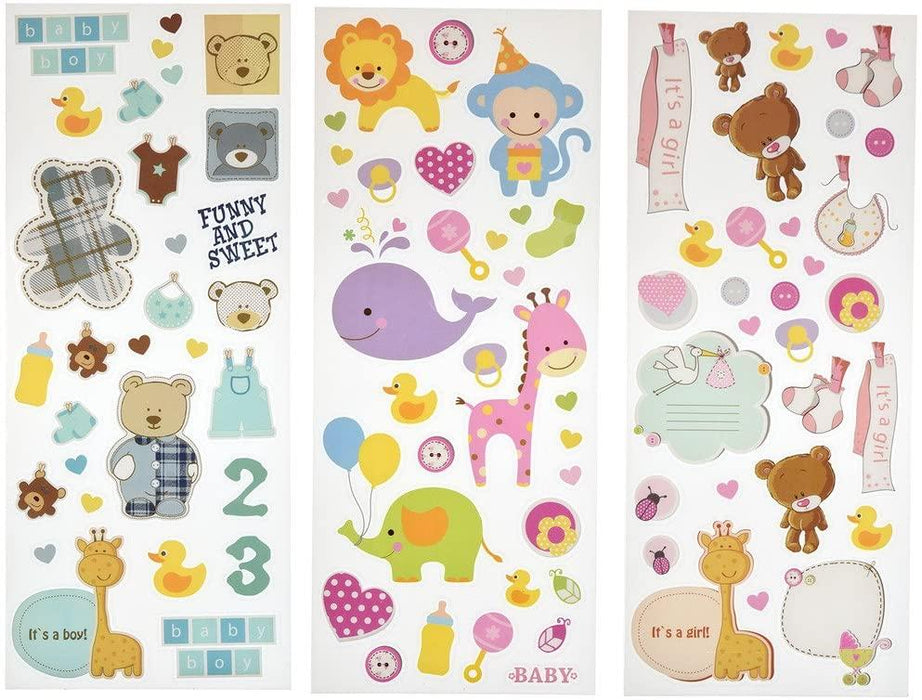 Colorful & Decorative Baby Stickers for 2x3 Photo Paper