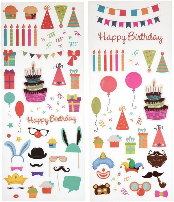 Colorful & Decorative Party Stickers for 2x3 Photo Paper
