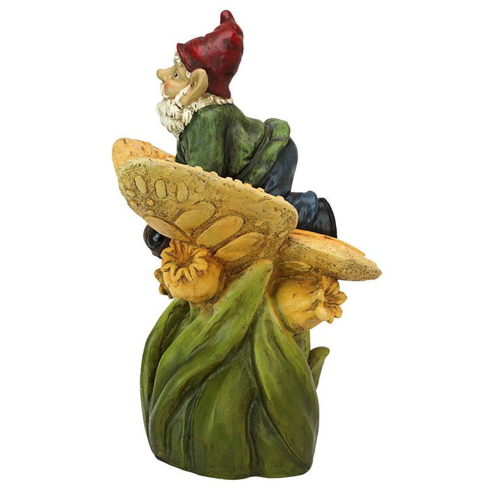 ON A BUTTERFLYS BACK GNOME STATUE