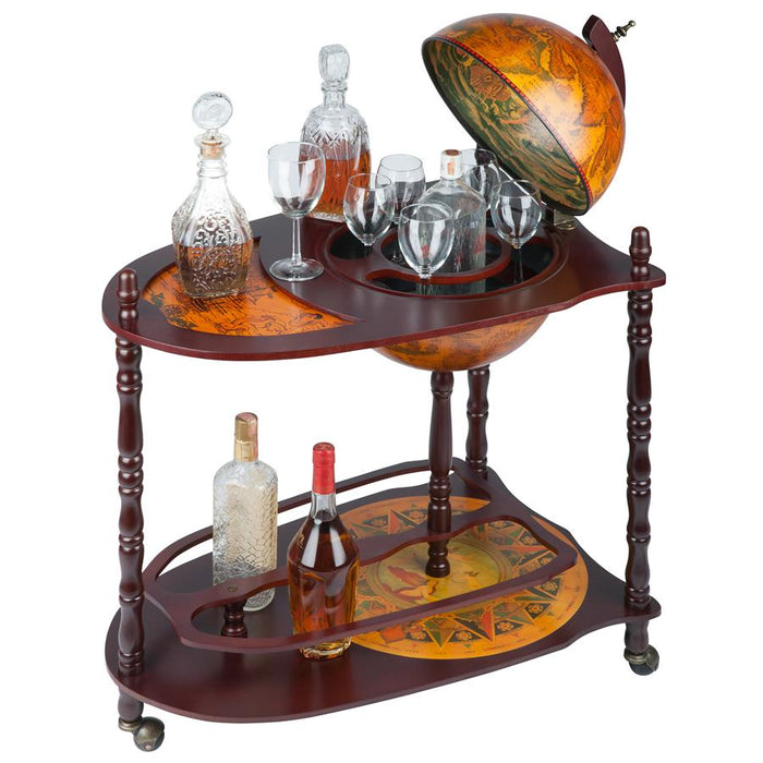 GLOBE BAR WITH EXTENDED SHELF