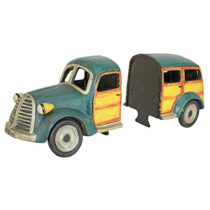 WOODIE WAGON CAST IRON BOOKEND SET