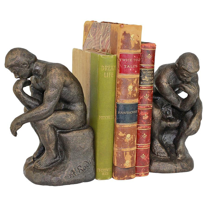 RODINS THINKER BOOKEND PAIR