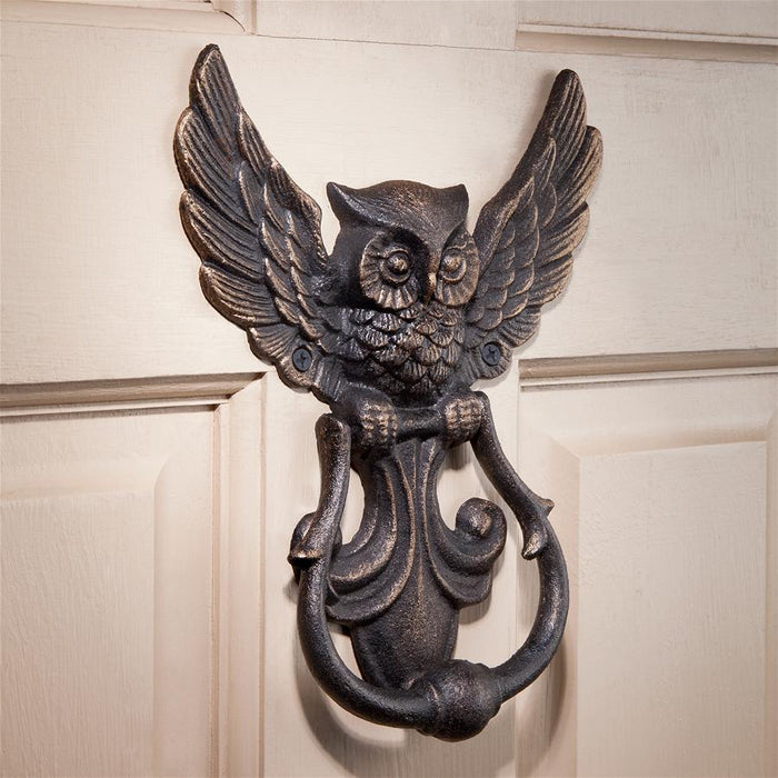 MYSTICAL SPIRIT OWL IRON DOOR KNOCKER