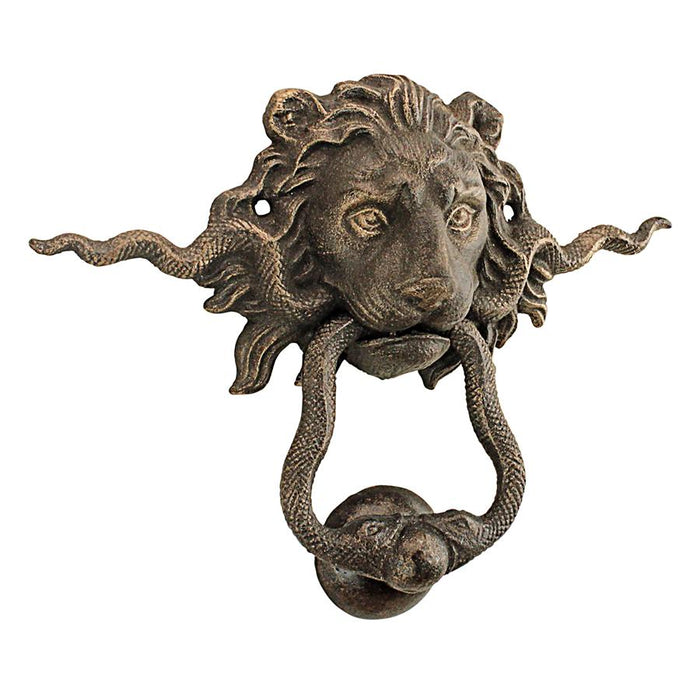 LION AND THE SNAKE IRON DOOR KNOCKER