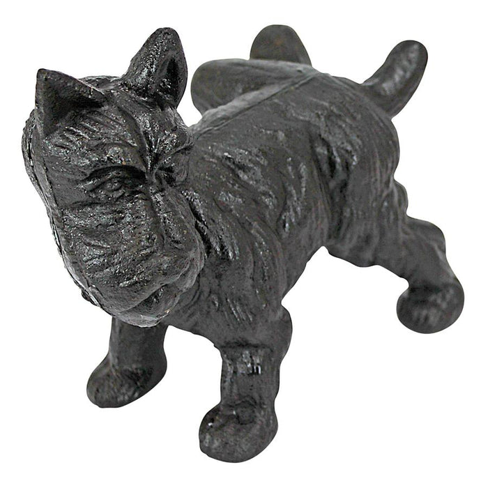 NAUGHTY PEEING SCOTTY DOG BOOKEND