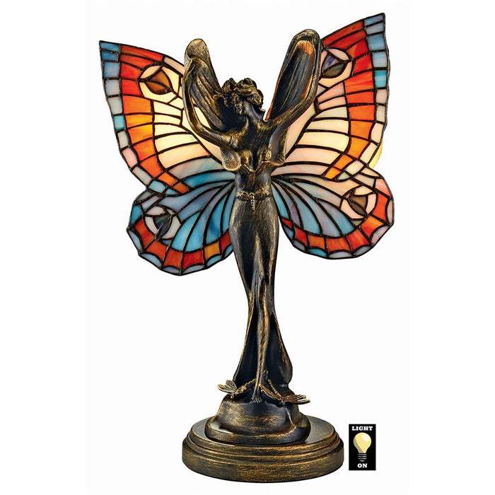 BUTTERFLY FAIRY STAINED GLASS LAMP