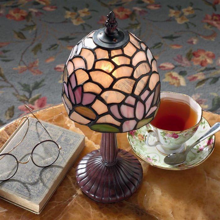 LOTUS FLOWER PETITE STAINED GLASS LAMP