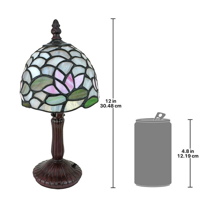 LOTUS FLOWER PETITE STAINED GLASS LAMP