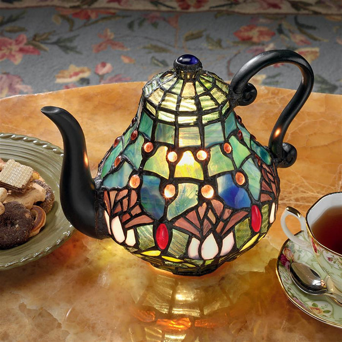 TEAPOT STAINED GLASS LAMP
