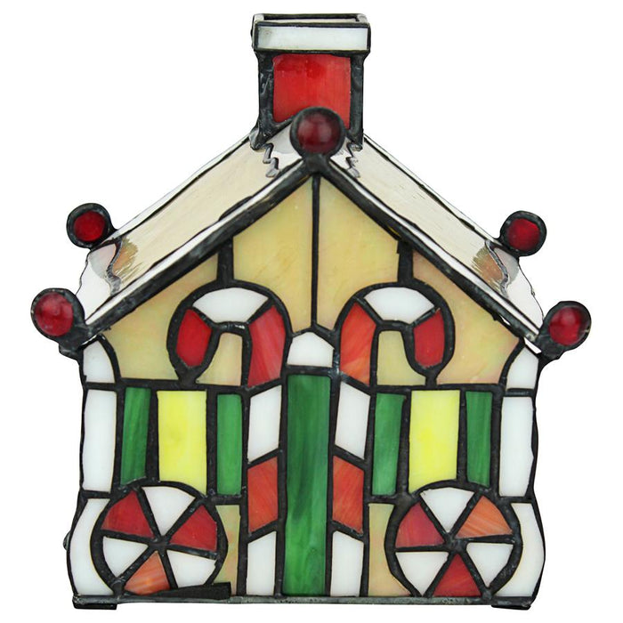 GINGERBREAD HOUSE STAINED GLASS LAMP